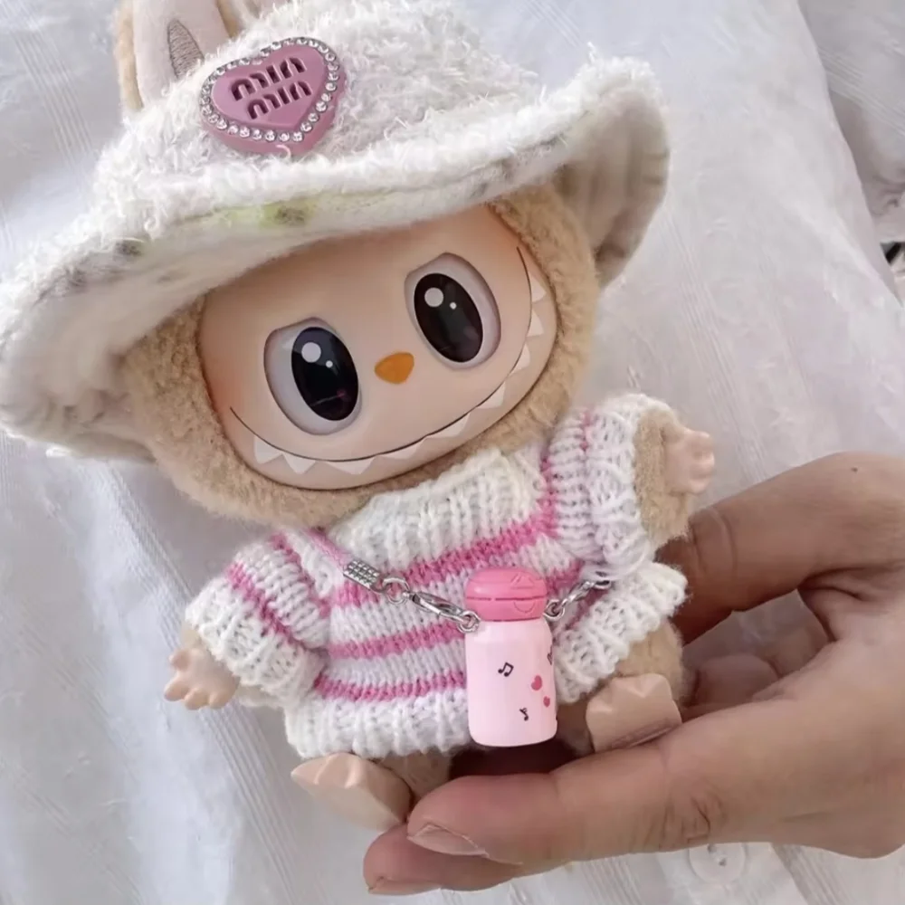 🩷🤍NEW🩷🤍 ADORABLE!! PINK AND CREAM LABUBU 2PC Set With Hat and Sweater ONLY